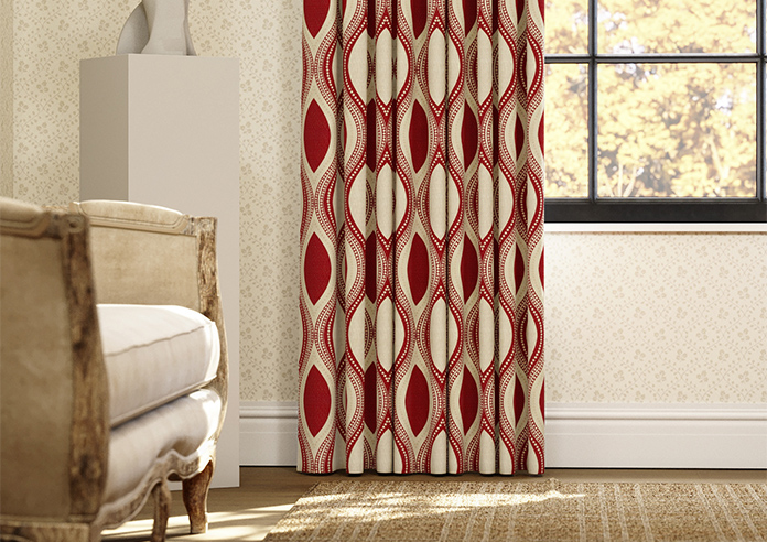Kasian, Red - Made to Measure Curtains - Image 5